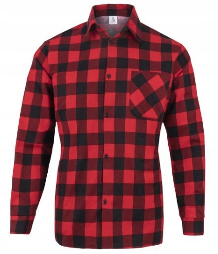 POLSKA KOSZULA FLANELOWA W KRATĘ BAWEŁNIANA XL