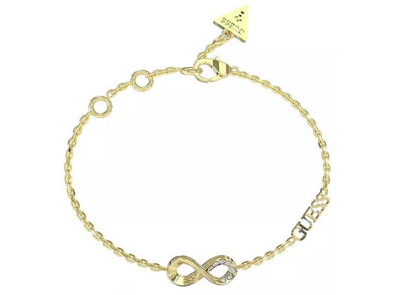 Bransoletka GUESS endless dream nieskończoność z cyrkoniami z napisem