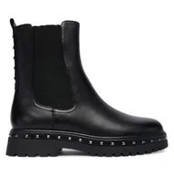 Botki damskie - Sztyblety Tamaris 1-25424-45 Czarny - miniaturka - grafika 1