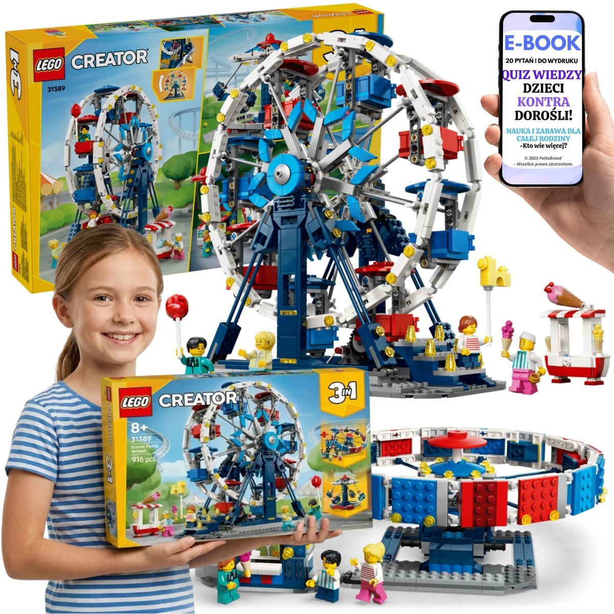 LEGO Creator Diabelski Młyn UFO Karuzela 3w1 (31389) + E-BOOK-2