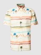 Koszule męskie - Koszula casualowa z wzorem na całej powierzchni - miniaturka - grafika 1