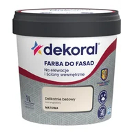 Farby zewnętrzne - Dekoral Farba DO FASAD Delikat beżowy 1 l - miniaturka - grafika 1