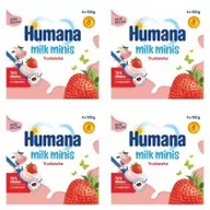 Desery dla dzieci - Humana Milk Minis Deserek jogurtowy po 8. miesiącu truskawka Zestaw 4 x 400 g - miniaturka - grafika 1