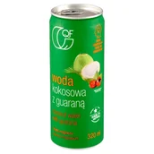 Napoje roślinne - Quality Food Woda kokosowa z ekstraktem z guarany i magnezem 320 ml - miniaturka - grafika 1