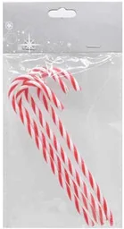 Zawieszki Laska cukrowa czerwone - 4 szt. - Ozdoby bożonarodzeniowe - miniaturka - grafika 1