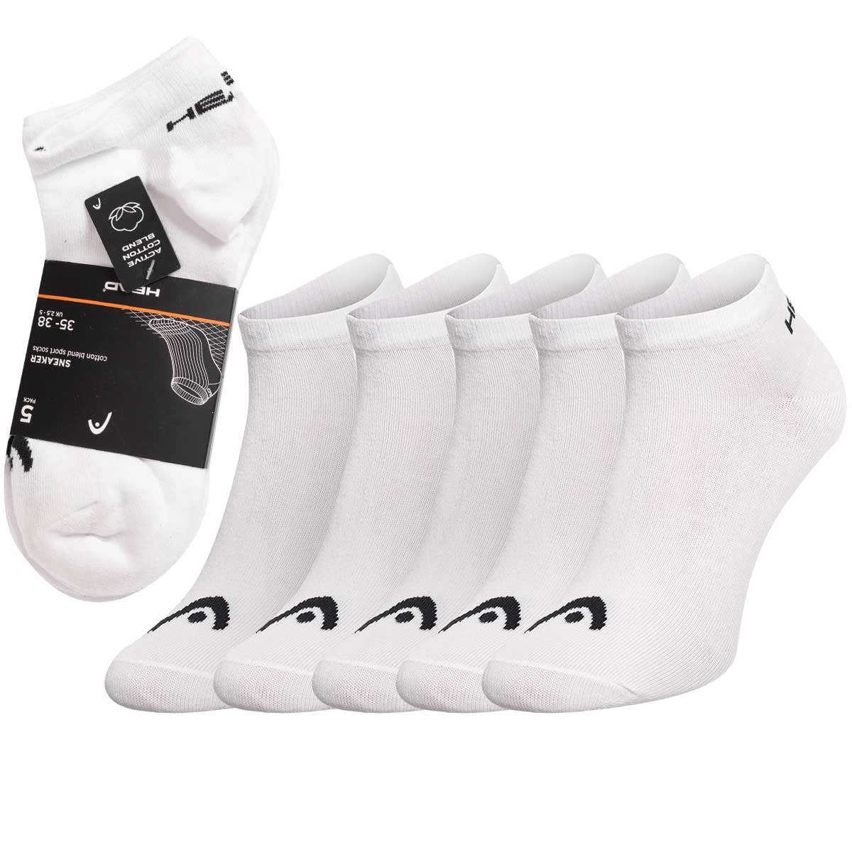 Head Skarpetki Stopki Sneaker 5P White 781501001 300 43-46