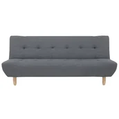 Sofy i kanapy - Beliani Sofa trzyosobowa tapicerowana ciemnoszara ALSTEN - miniaturka - grafika 1