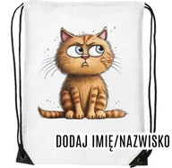 Worki na buty - Worek na buty z imieniem do przedszkola szkoły żłobka KOT2 - miniaturka - grafika 1