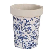 Donice - Niebiesko-biała doniczka ceramiczna Esschert Design - miniaturka - grafika 1