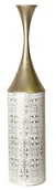 Wazony i flakony - Ewax, Duży wazon metalowy wzory SP23PF065, 17,5x10,5x81 cm - miniaturka - grafika 1