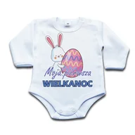 Body dla niemowląt - BODY Moja pierwsza Wielkanoc - zając 68 dł - miniaturka - grafika 1