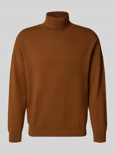 Sweter z dzianiny z golfem - Swetry męskie - miniaturka - grafika 1
