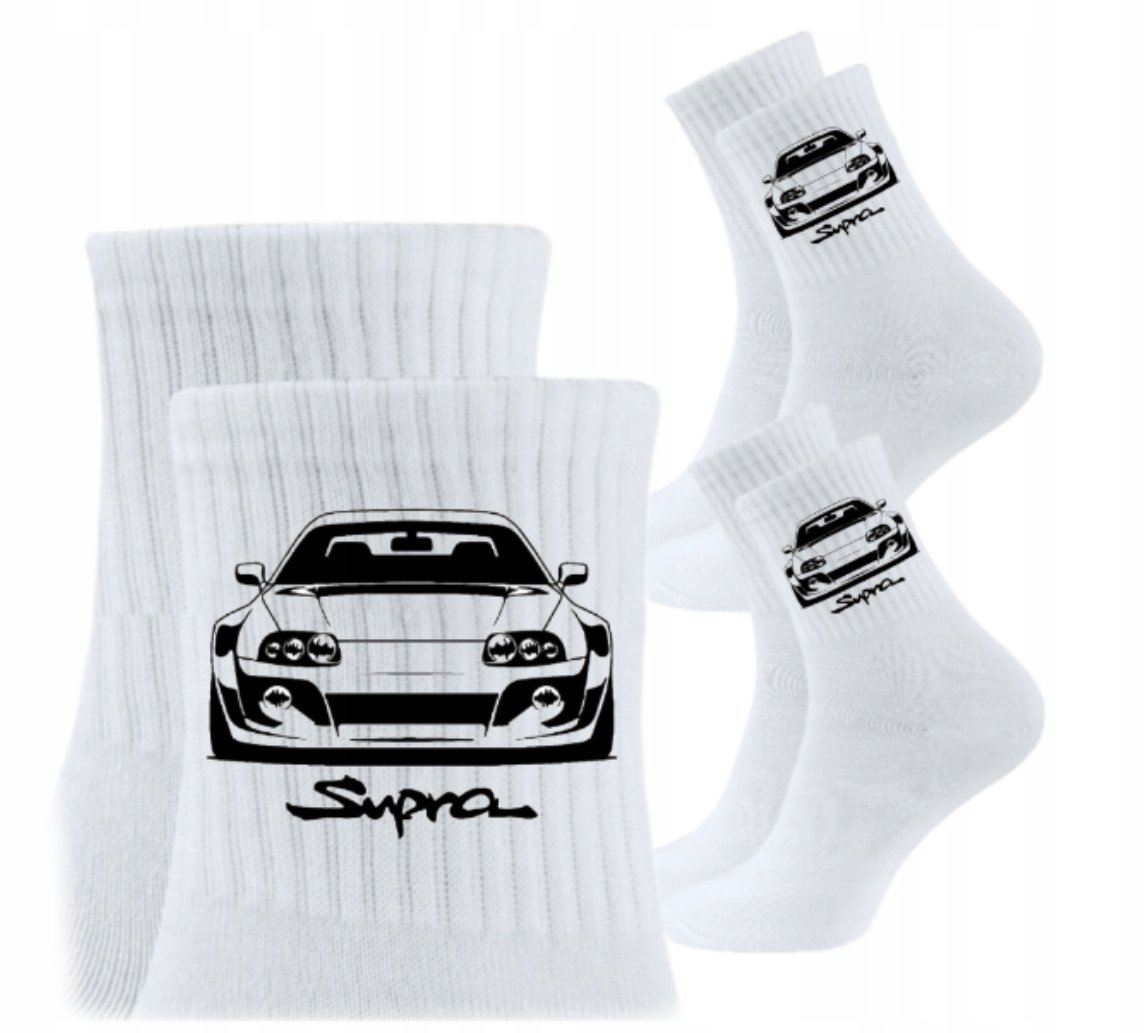 3x Skarpetki Urodziny Prezent Skarpety dla kierowcy auta SUPRA Toyota