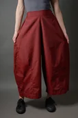 Spodnie sportowe damskie - Spodnie szerokie bordowe - miniaturka - grafika 1