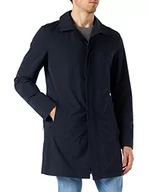 Płaszcze męskie - s.Oliver BLACK LABEL Męski płaszcz z długim rękawem Comfort Fit, ciemnoniebieski, 50 - miniaturka - grafika 1