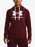 Bluzy sportowe damskie - Bluza damska Under Armour  Rival Fleece Logo Hoodie-RED XS - miniaturka - grafika 1
