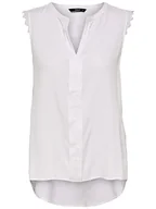 Koszulki i topy damskie - Only Kobiety Onlkimmi S/L Top Wvn Noos Top, Biały, 40 - miniaturka - grafika 1