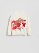 Spodnie i spodenki dla dziewczynek - Reserved - Sweter z grającą aplikacją - wielobarwny - miniaturka - grafika 1