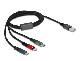 DeLOCK 87277 kabel USB 1 m USB 2.0 USB A Micro-USB B/Lightning/Apple 30-pin Zielony, Czarny, Czerwony, Niebieski - Kable komputerowe i do monitorów - miniaturka - grafika 1