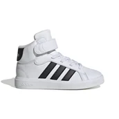 Sneakersy damskie - Dziecięce Sneakersy ADIDAS GRAND COURT MID K IE3862 – Biały - miniaturka - grafika 1
