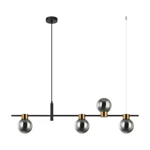 Lampa wisząca BLETTER PND-5225-4-BK-SG Italux - Lampy sufitowe - miniaturka - grafika 1