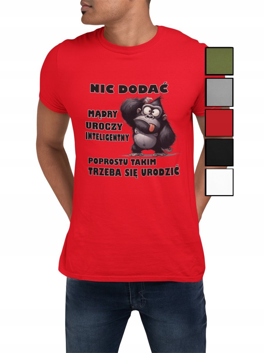 KOSZULKA T-SHIRT MĘSKA PREZENT DLA NIEGO WALENTYNKI ŚMIESZNE NAPISY - M