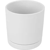 Donice - Ceramik Doniczka ceramiczna z podstawką Vienna śr.15cm biała - miniaturka - grafika 1