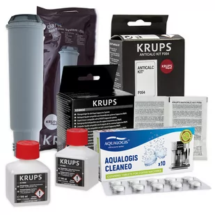 Zestaw Krups filtr KRUPS F08801, Odkamieniacz Krups F054, Krups XS9000 Płyn, Cleaneo 10szt - Akcesoria i części do ekspresów do kawy - miniaturka - grafika 1