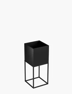 Kwietnik osłonka stojak Lorient 20x20x47 cm metalowy czarny loft - Kwietniki - miniaturka - grafika 1