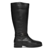 Kozaki damskie - Kozaki Tommy Hilfiger FW0FW08873 Czarny - miniaturka - grafika 1