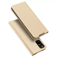 Etui i futerały do telefonów - Dux Ducis Skin Pro kabura etui pokrowiec z klapką Samsung Galaxy S20 Plus złoty - miniaturka - grafika 1