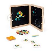 Układanki dla dzieci - Puzzle Układanka magnetyczna w drewnianej walizce Zwierzęta 3+ Janod - miniaturka - grafika 1