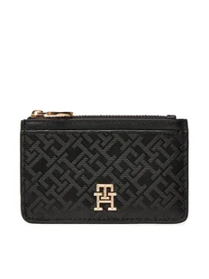 Tommy Hilfiger Etui na karty kredytowe Th Distinct Long Cc Holder Mono AW0AW17401 Czarny - Etui na dokumenty i karty - miniaturka - grafika 1