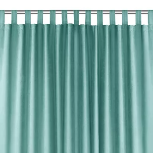 Zasłona MILANA kolor turkusowy styl klasyczny szelki 10 cm szenila 140x225 homede - CURT/HOM/MILANA/CHENILLE/TAB/TURQUOISE/140x2 - Zasłony - miniaturka - grafika 1