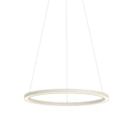 Lampy sufitowe - QAZQA Lampa wisząca Design Beżowa 60cm z LED Ściemnianą 3-stopniowo - Girello - miniaturka - grafika 1