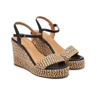 Espadryle damskie - GIOSEPPO CHIPPEWA, sandały na koturnie espadryle damskie, czarne, 36 EU, Czarny (Black), 36 EU - miniaturka - grafika 1