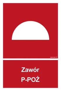 BC051 ZAWÓR P-POŻ, PN - PŁYTA PCV 1MM; (400X594MM) - Systemy ekspozycyjne i znaki informacyjne - miniaturka - grafika 1