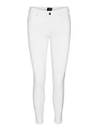 Spodnie damskie - VERO MODA Dżinsy damskie Slim Fit VMSAKE LR Slim Shape Color Denim JNS, biały, 32W / 32L - miniaturka - grafika 1