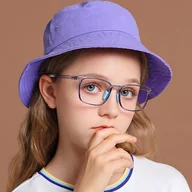 Okulary korekcyjne, oprawki, szkła - Okulary dla dzieci zerówki do komputera z filtrem Blue Light 25169E transparentny błękit - miniaturka - grafika 1