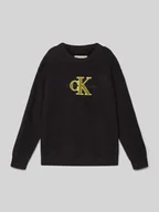 Swetry dla chłopców - Sweter z dzianiny z prążkowanymi wykończeniami - miniaturka - grafika 1