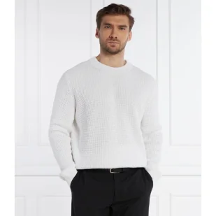 HUGO Sweter Saui Loose fit - Swetry męskie - miniaturka - grafika 1
