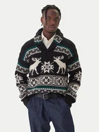 Swetry męskie - Polo Ralph Lauren Sweter 710982255001 Czarny Regular Fit - miniaturka - grafika 1