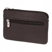 Etui na klucze - Skórzane etui na klucze banknoty pokrowiec duży Brązowy - miniaturka - grafika 1