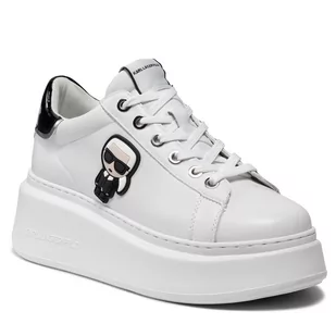 Lagerfeld Sneakersy KARL KL63530 White Lthr - Botki męskie - miniaturka - grafika 1
