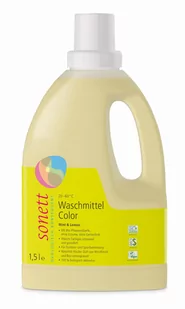 Sonett Ekologiczny Płyn Do Prania Kolorów Mięta I Cytryna Wegański 1500Ml - Środki do prania - miniaturka - grafika 1