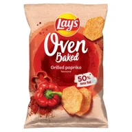 Chipsy - Lays Oven Baked Pieczone formowane chipsy ziemniaczane o smaku grillowanej papryki 125 g - miniaturka - grafika 1