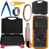 Multimetry - Miernik Multimetr Techrebal Ściągacz Izolacji Taśma Izolacyjna Szczypce Kapton Nóż Ekonomiczny Akcesoria W Walizce - miniaturka - grafika 1