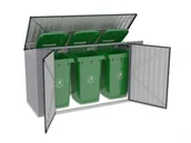 Kosze na śmieci - Zabudowa do koszy na śmieci DAVIS 8x3 Light Grey - Hardmaister - miniaturka - grafika 1