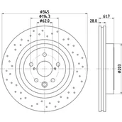 Tarcze hamulcowe - Tarcza hamulcowa HELLA 8DD 355 116-511 - miniaturka - grafika 1
