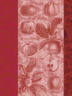 Le Jacquard Fran ais Ściereczka kuchenna Pommes  croquer Czerwona - Ściereczki, gąbki, czyściki - miniaturka - grafika 1
